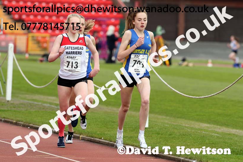 Senior women and under-20s 1500 metres, North Eastern Track and Field Champs, Gateshead Stadium. Photo: David T. Hewitson/Sports for All Pics